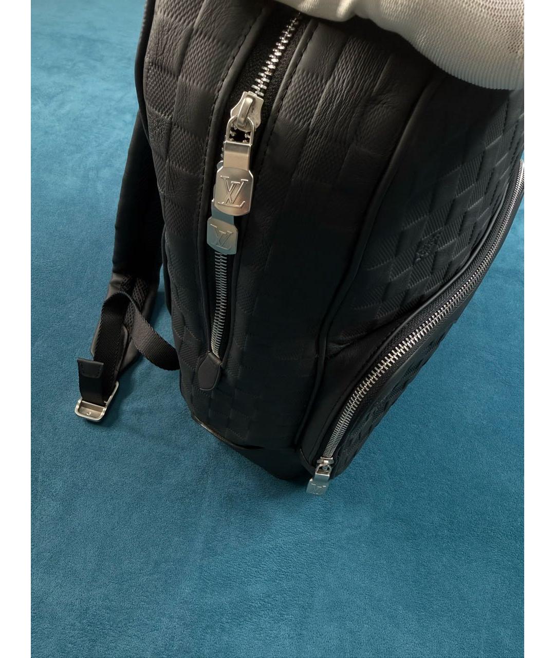 LOUIS VUITTON Черный кожаный рюкзак, фото 3