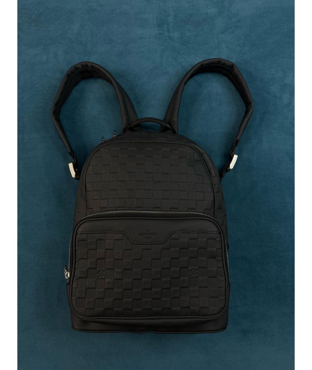 LOUIS VUITTON Черный кожаный рюкзак, фото 7