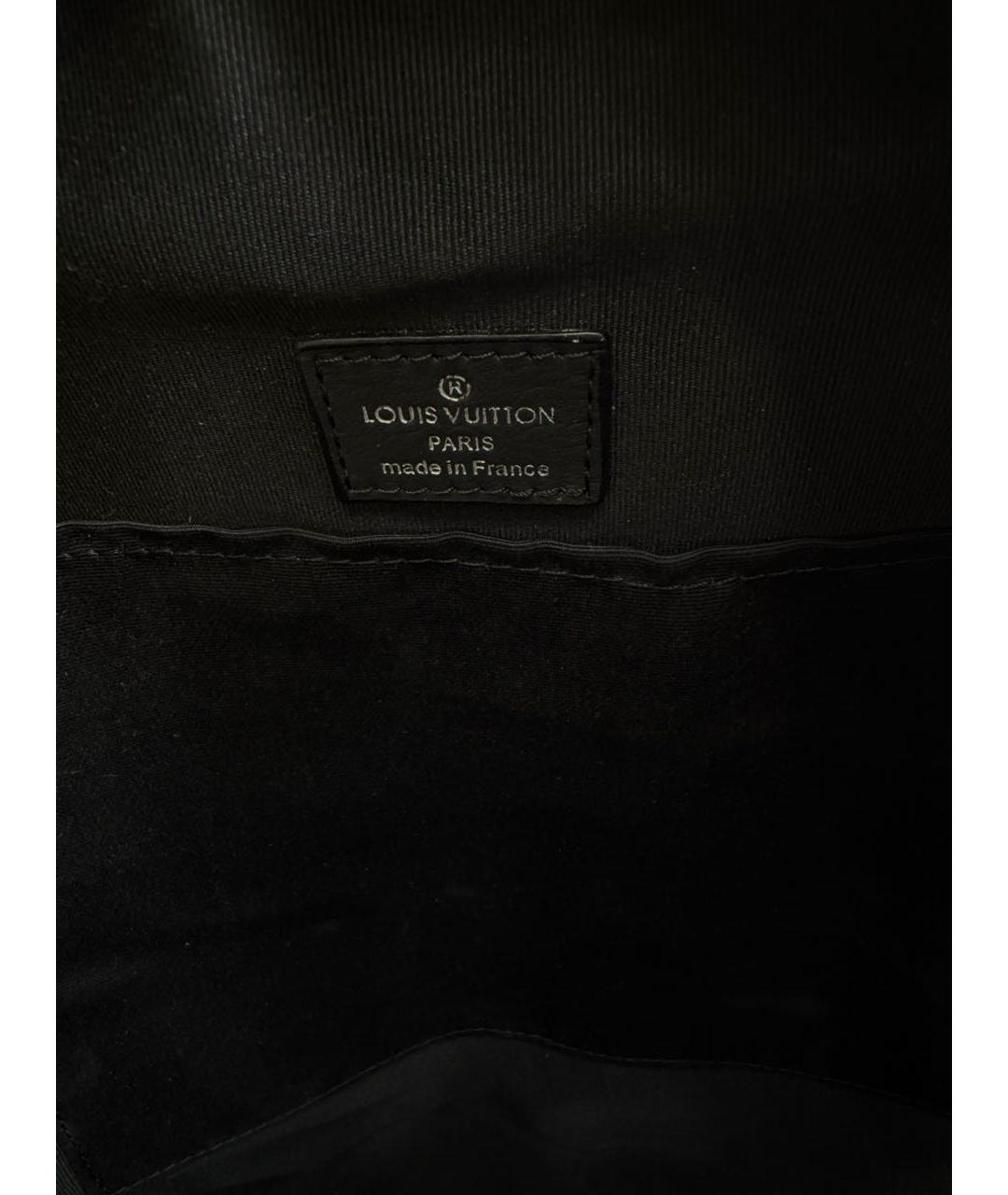 LOUIS VUITTON Черный кожаный рюкзак, фото 5