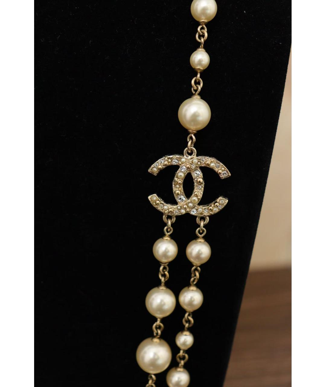 CHANEL Золотое жемчужное колье, фото 3