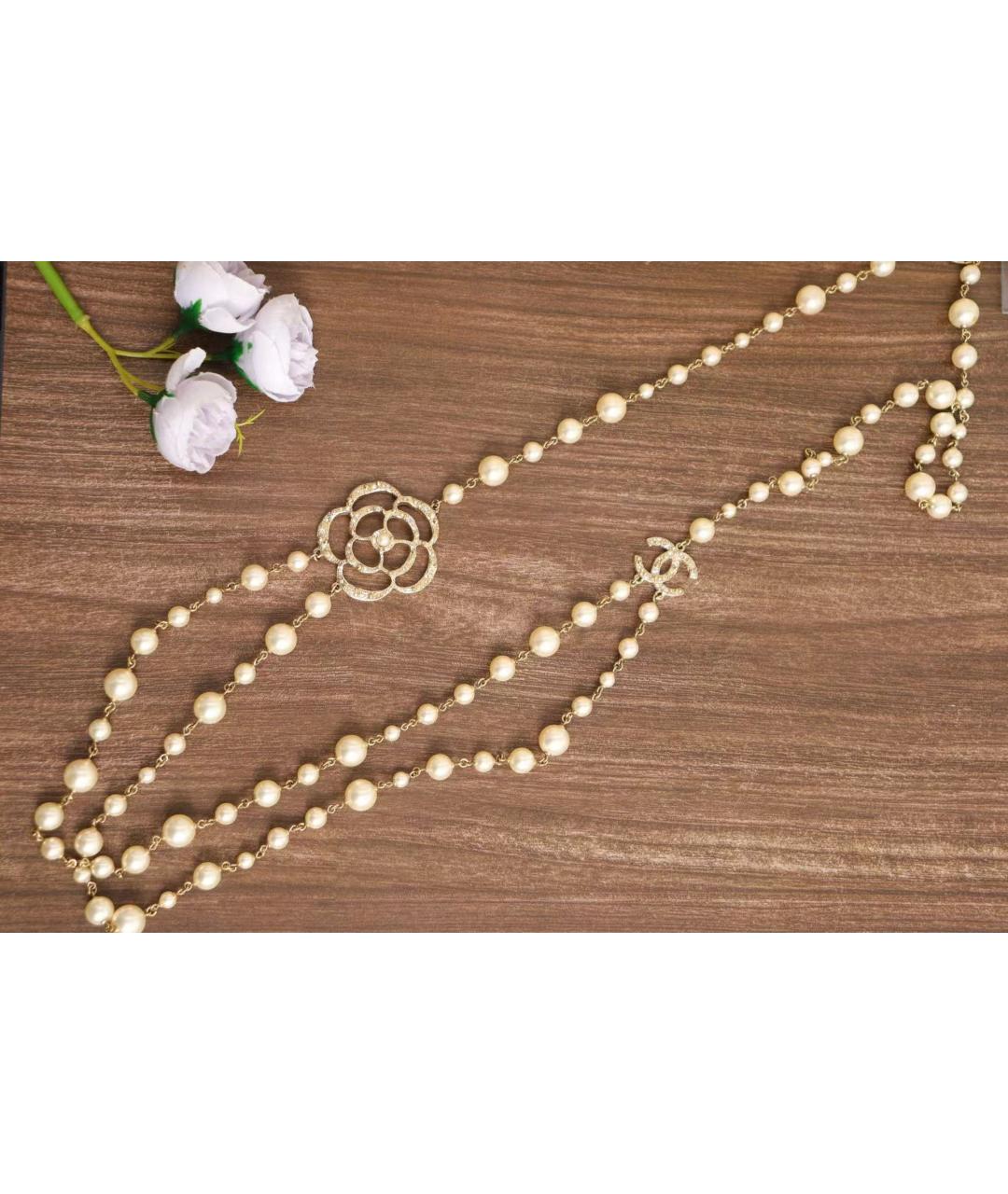 CHANEL Золотое жемчужное колье, фото 5