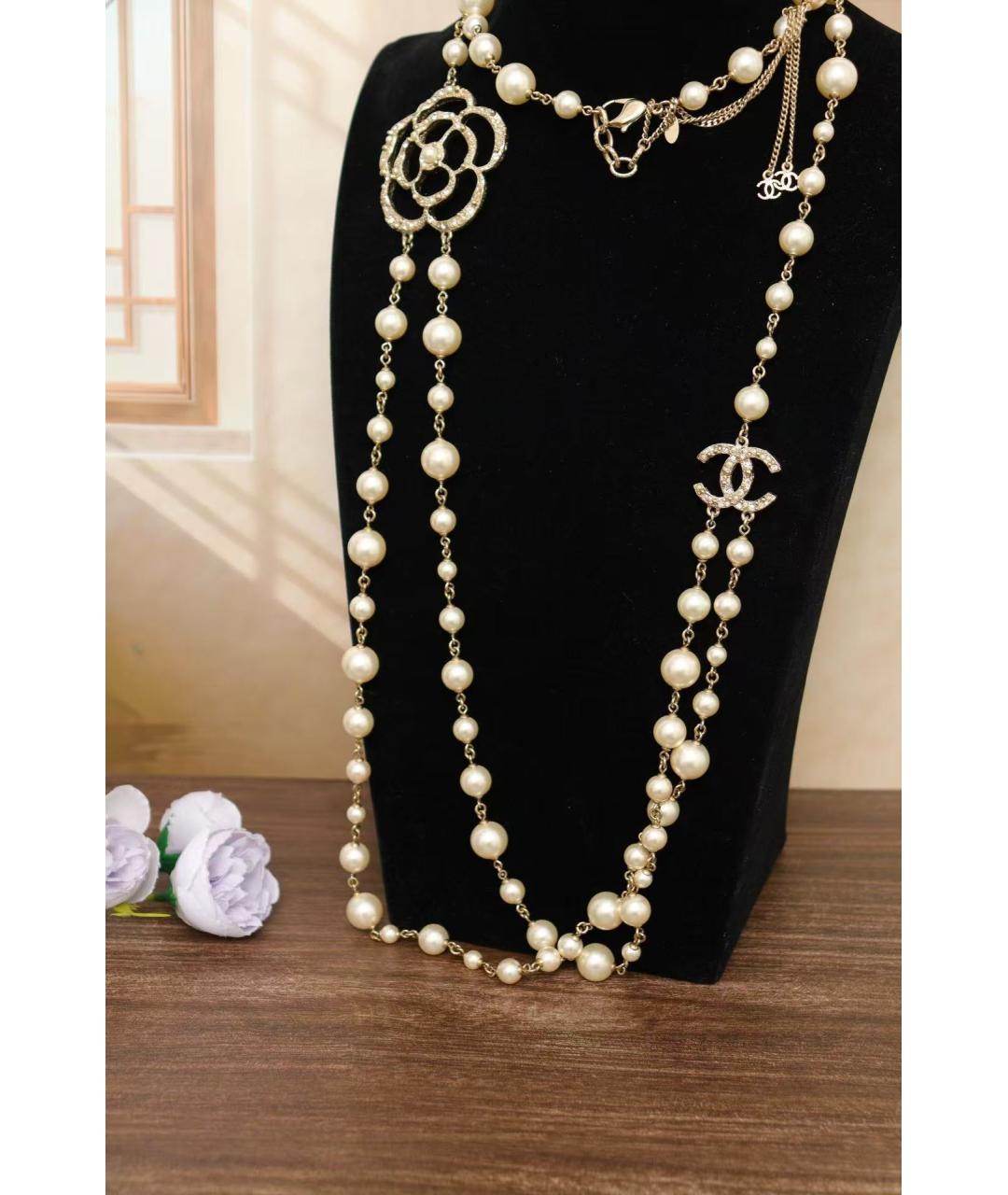 CHANEL Золотое жемчужное колье, фото 7