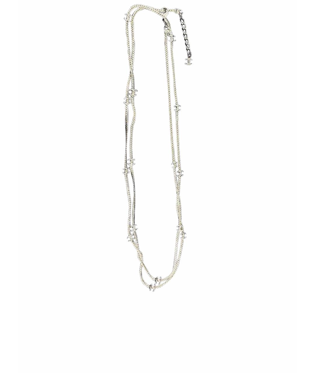 CHANEL Серебряное металлическое колье, фото 1