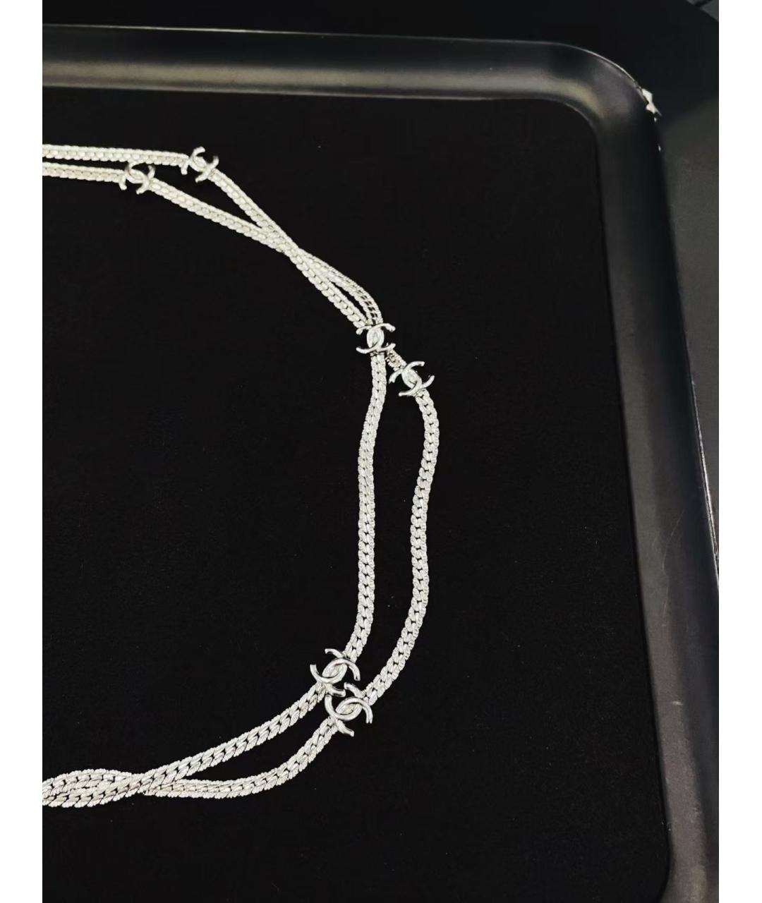 CHANEL Серебряное металлическое колье, фото 2