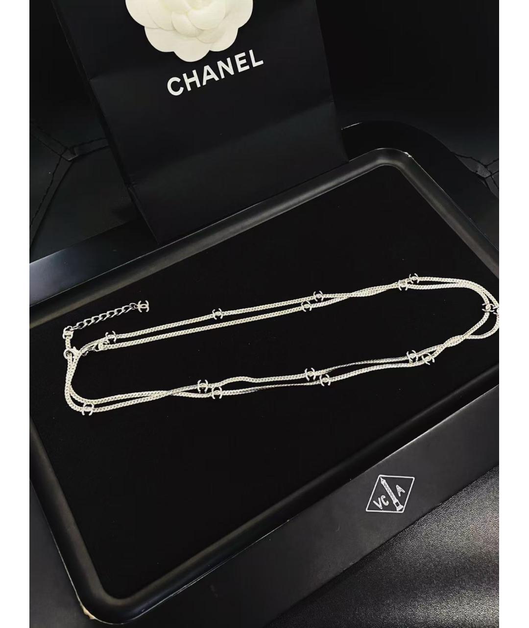 CHANEL Серебряное металлическое колье, фото 3