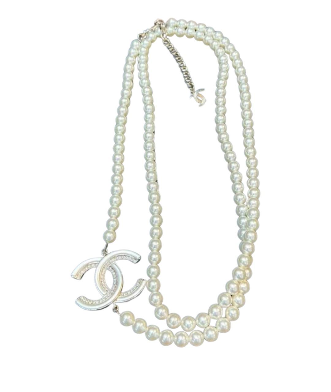 CHANEL Белое жемчужное колье, фото 1
