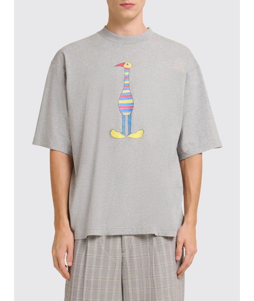 MARNI Серая хлопковая футболка, фото 6