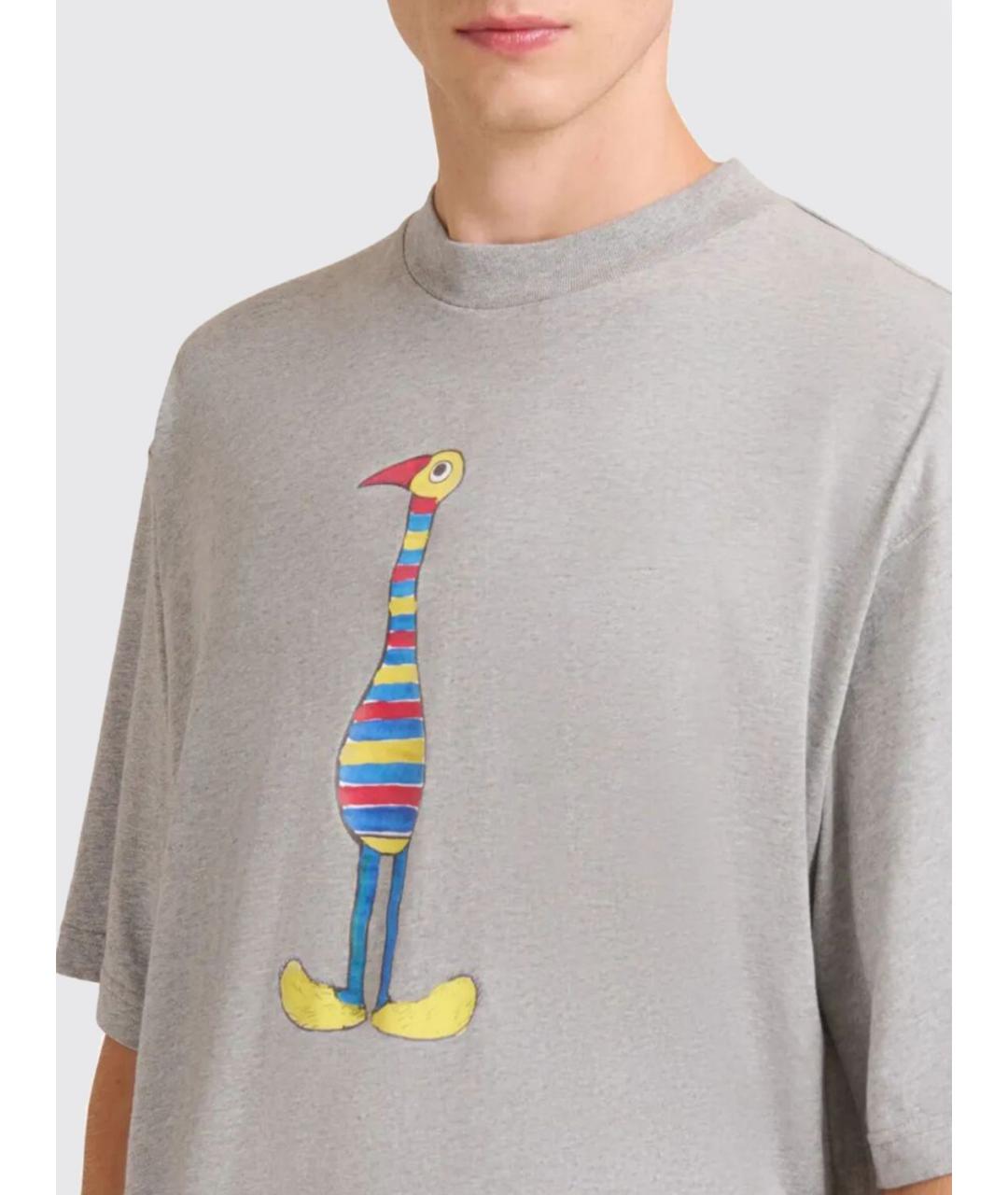 MARNI Серая хлопковая футболка, фото 4