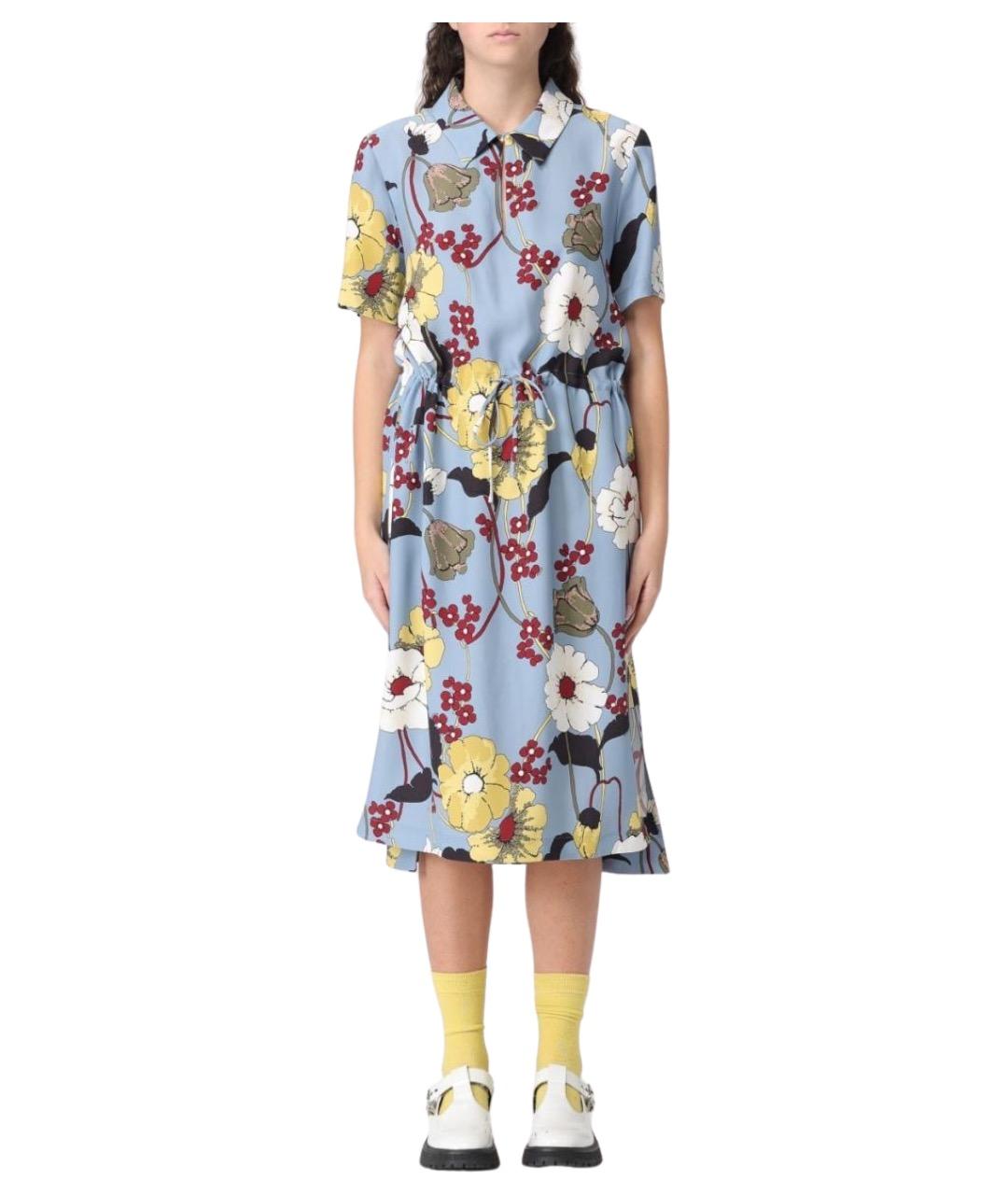 MARNI Голубое повседневное платье, фото 1