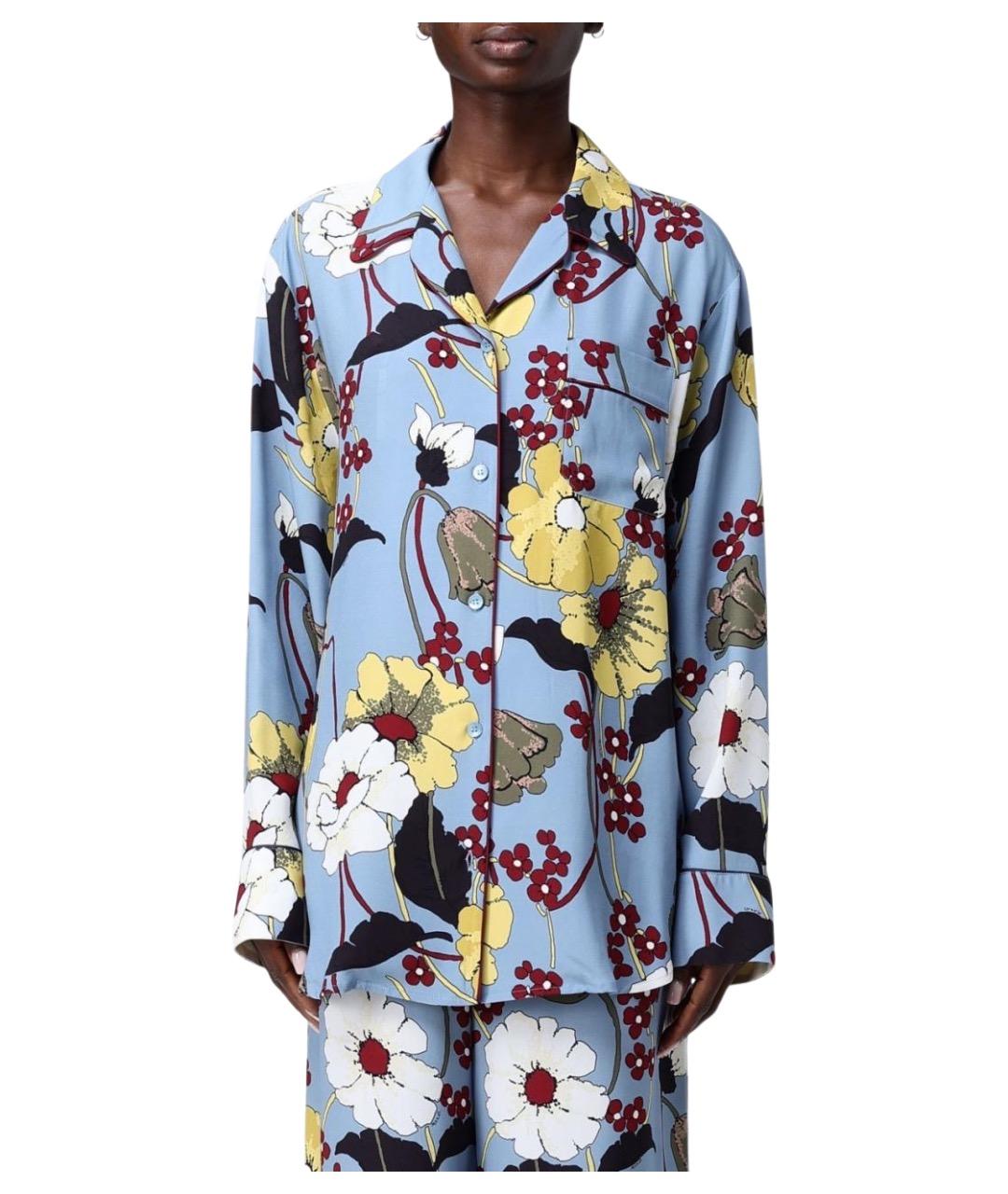 MARNI Голубая вискозная рубашка, фото 1