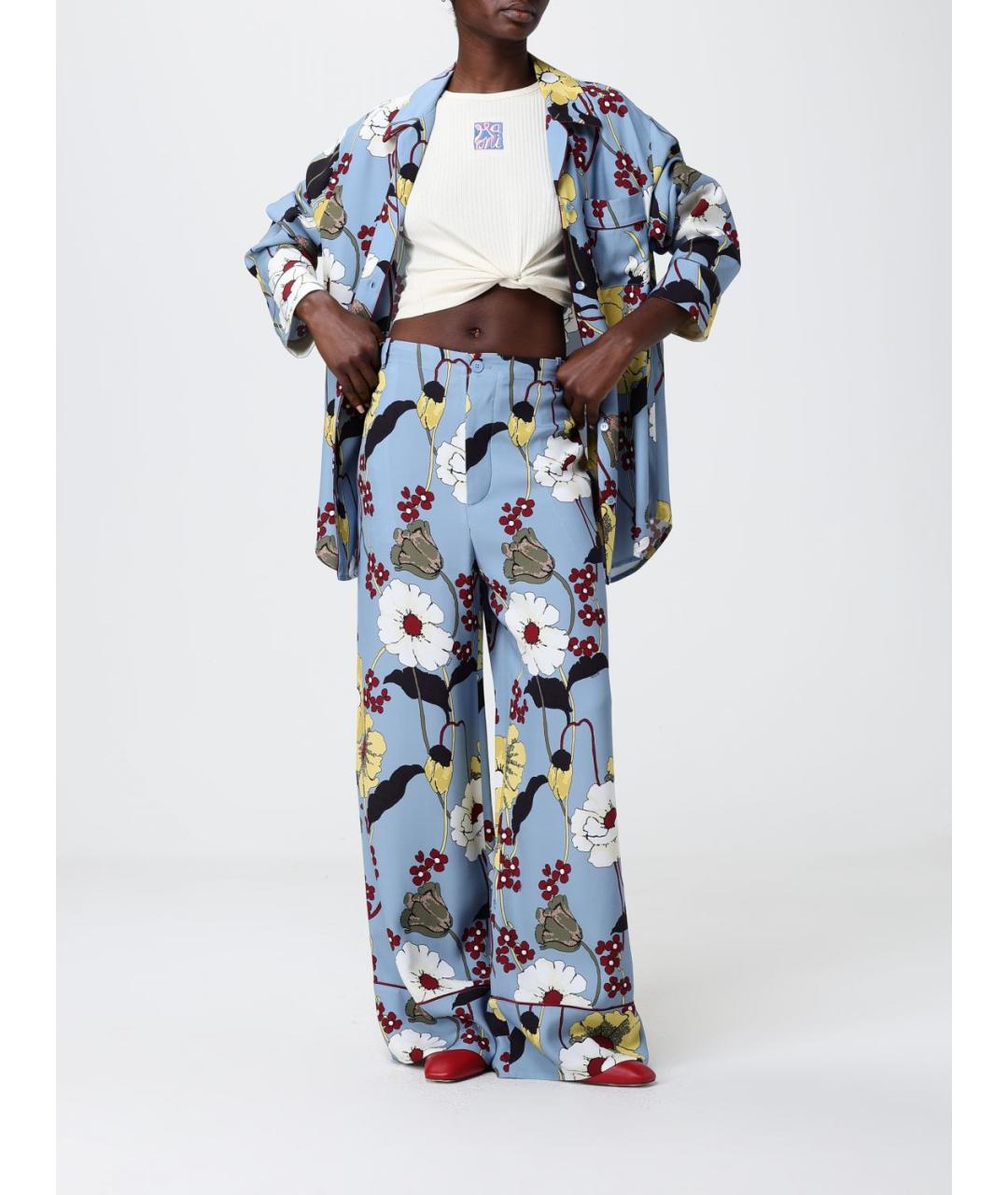 MARNI Голубая вискозная рубашка, фото 2