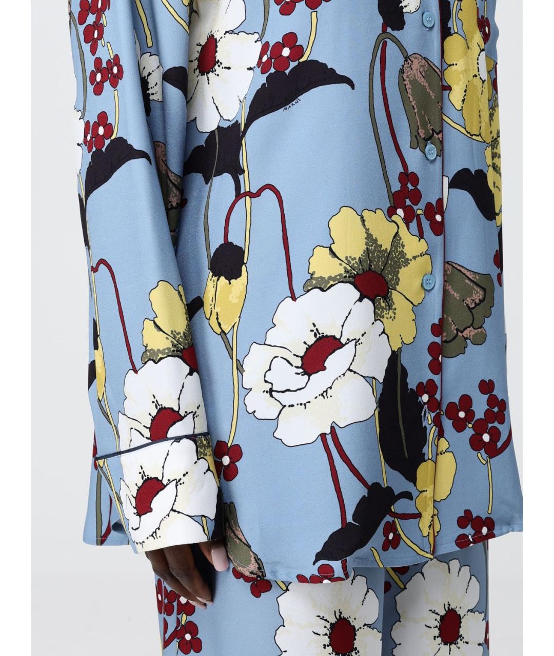 MARNI Голубая вискозная рубашка, фото 5