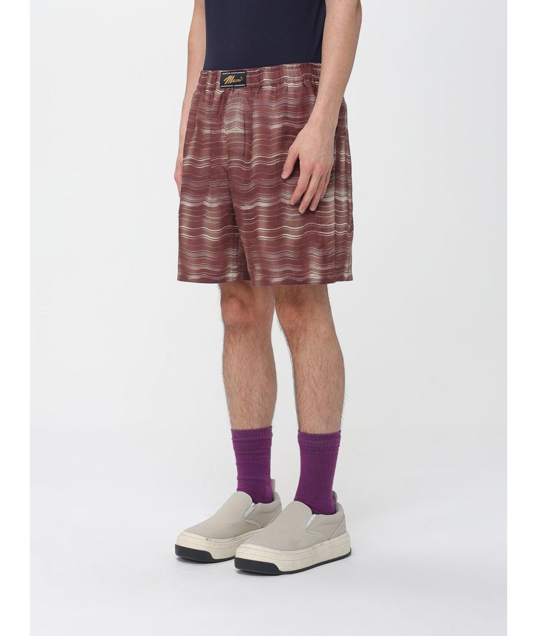 MARNI Коричневые шорты, фото 4