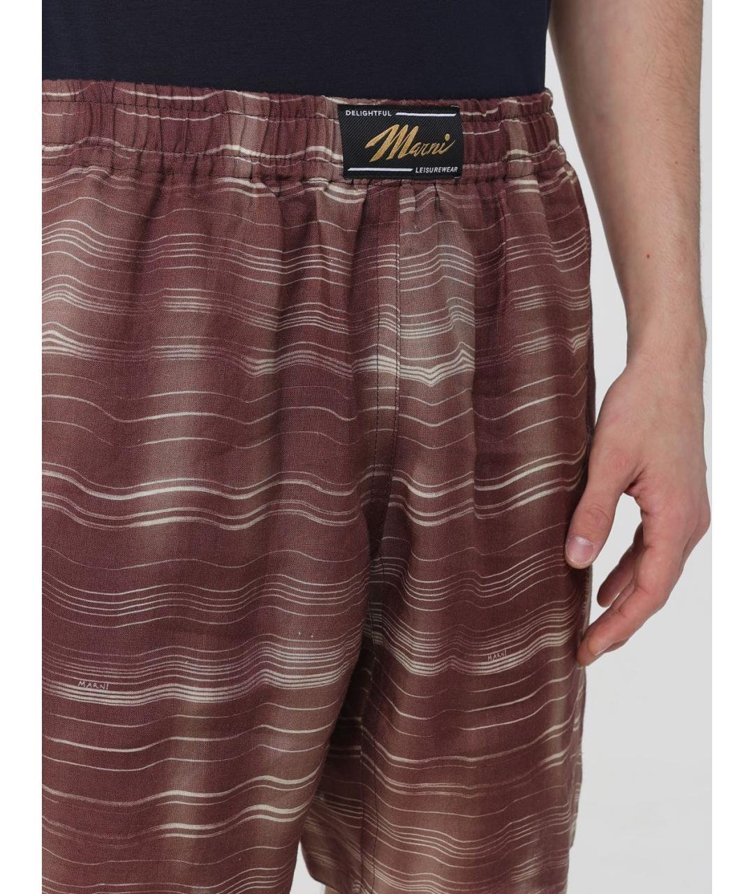 MARNI Коричневые шорты, фото 5