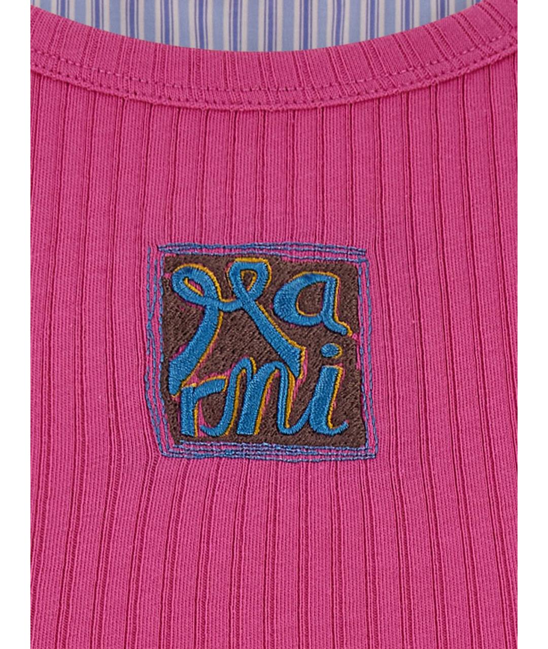 MARNI Фуксия хлопковая майка, фото 4