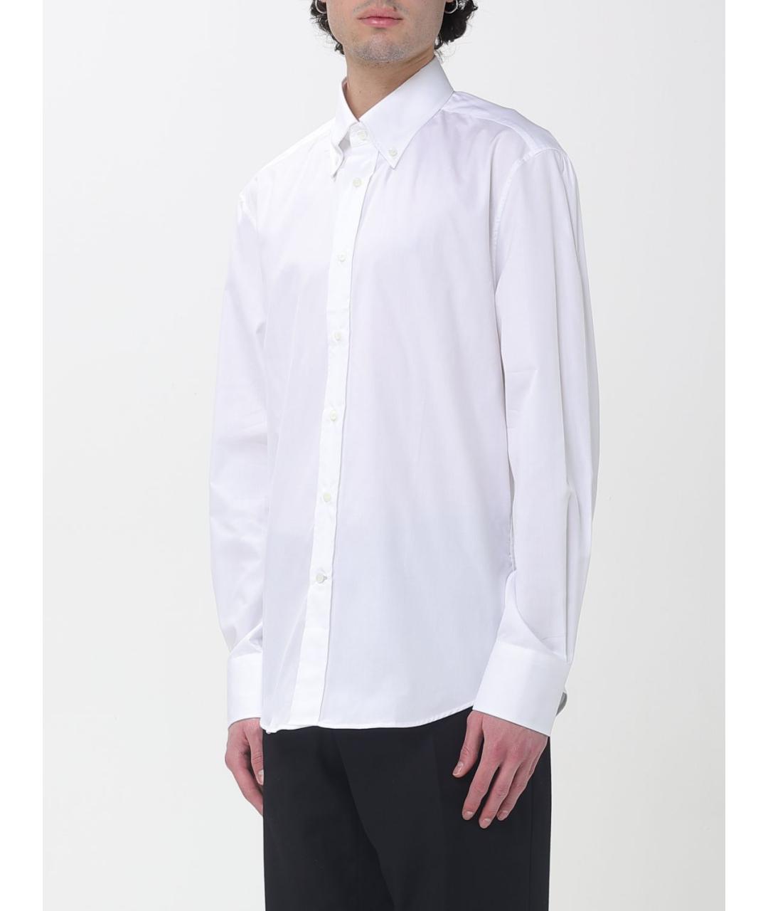BRUNELLO CUCINELLI Белая хлопковая классическая рубашка, фото 4