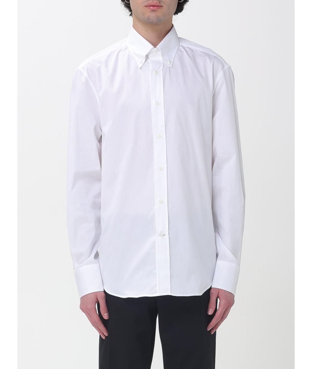 BRUNELLO CUCINELLI Белая хлопковая классическая рубашка, фото 6