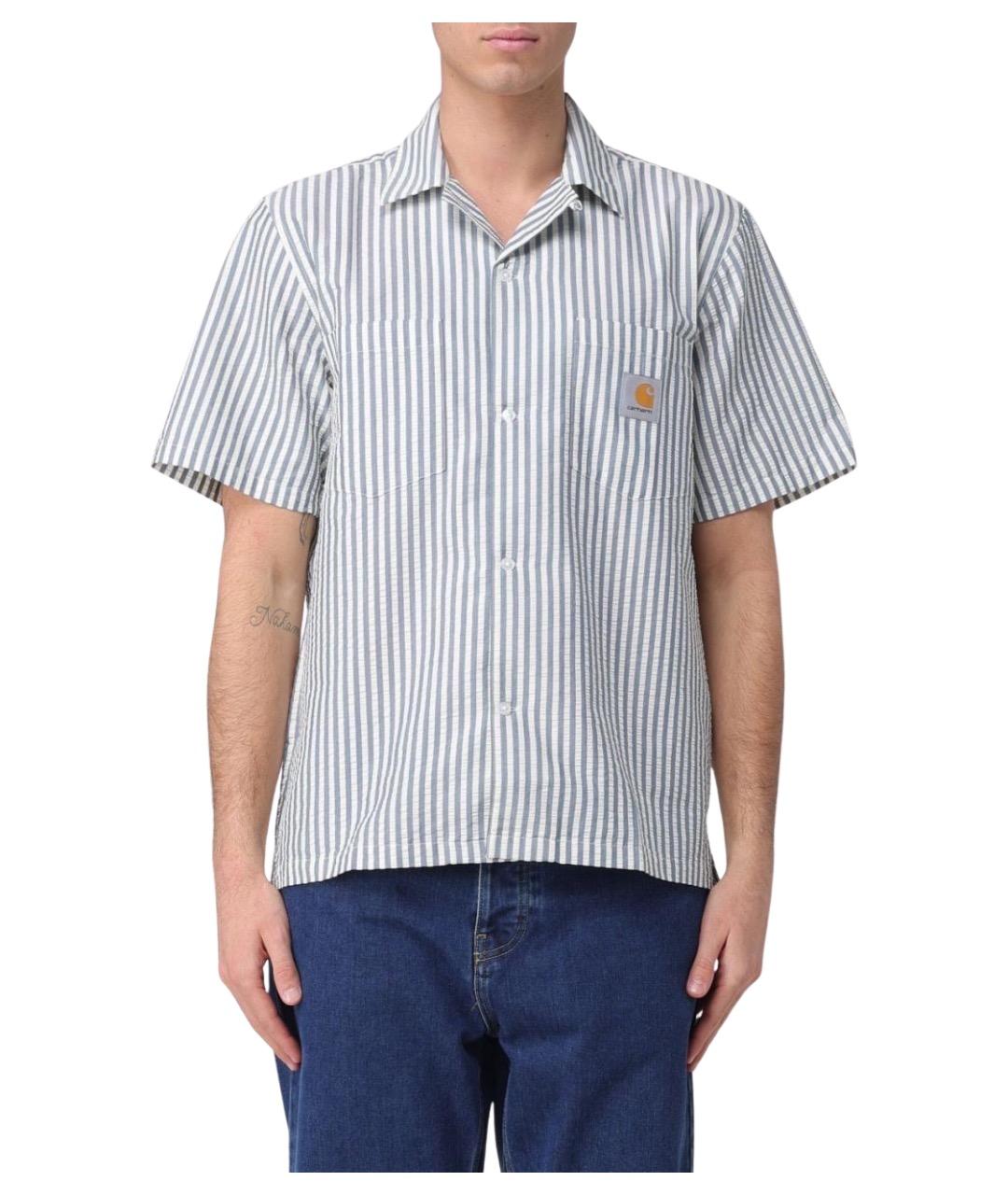 CARHARTT WIP Синяя хлопковая кэжуал рубашка, фото 1