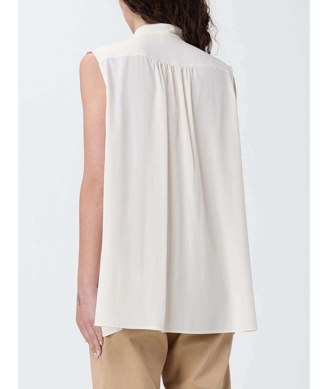 FABIANA FILIPPI Бежевая креповая рубашка, фото 2