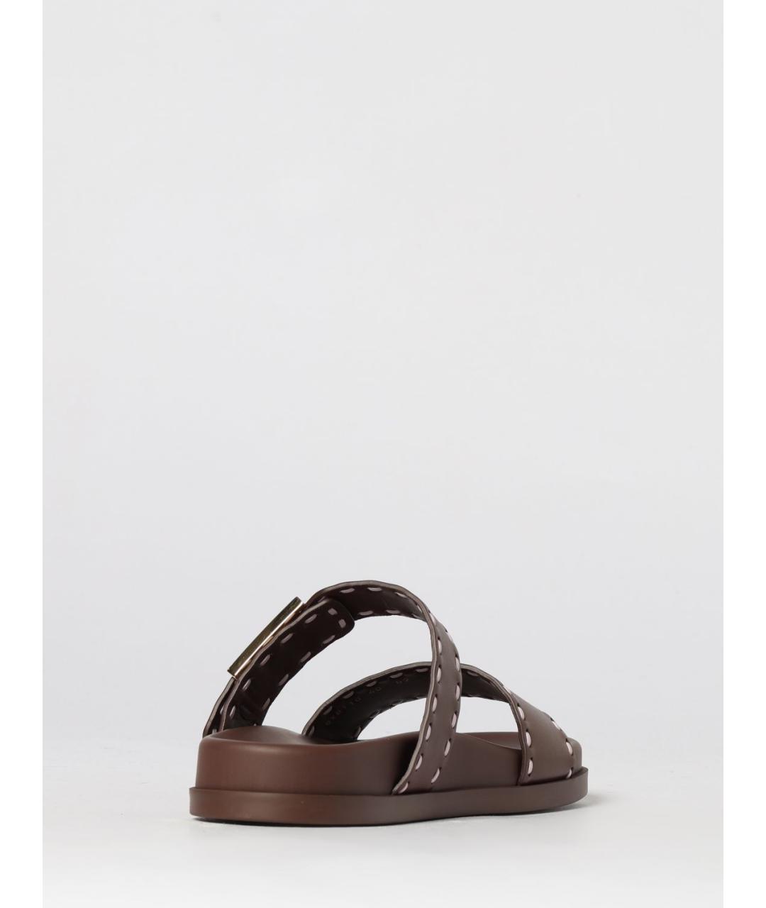 FENDI Коричневые сандалии, фото 3