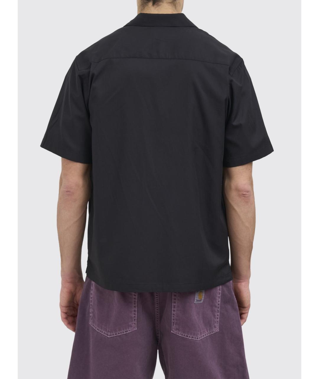 CARHARTT WIP Черная хлопко-лиоцелловая кэжуал рубашка, фото 2