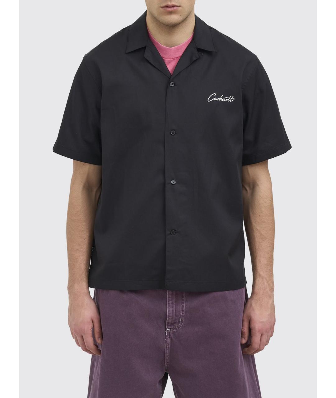 CARHARTT WIP Черная хлопко-лиоцелловая кэжуал рубашка, фото 1