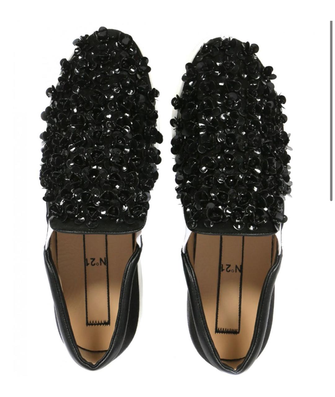 NO. 21 Черные кожаные кеды, фото 2