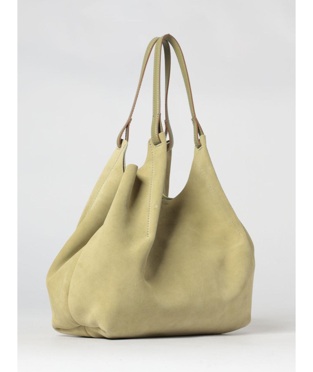 Gianni Chiarini Салатовая замшевая сумка тоут, фото 2