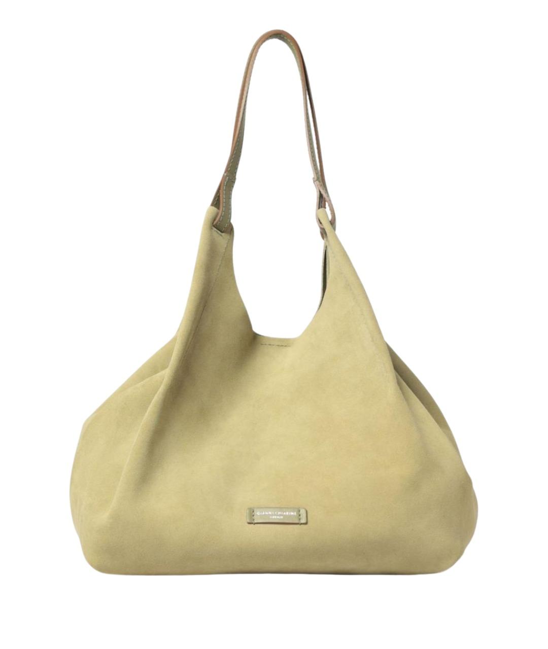 Gianni Chiarini Салатовая замшевая сумка тоут, фото 1