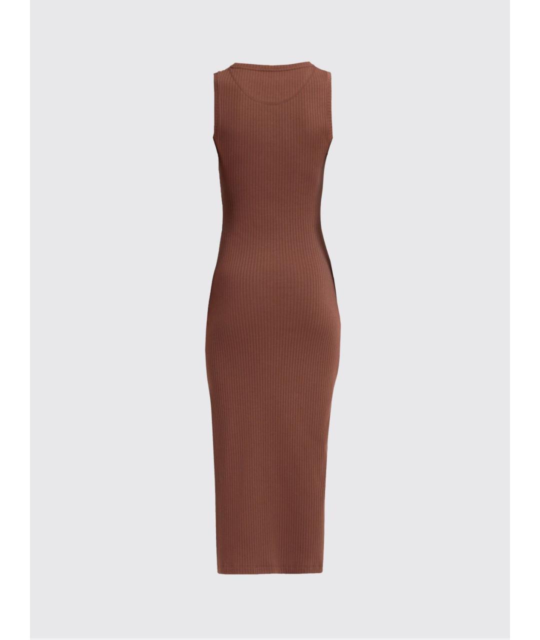 MARNI Коричневое хлопковое повседневное платье, фото 4