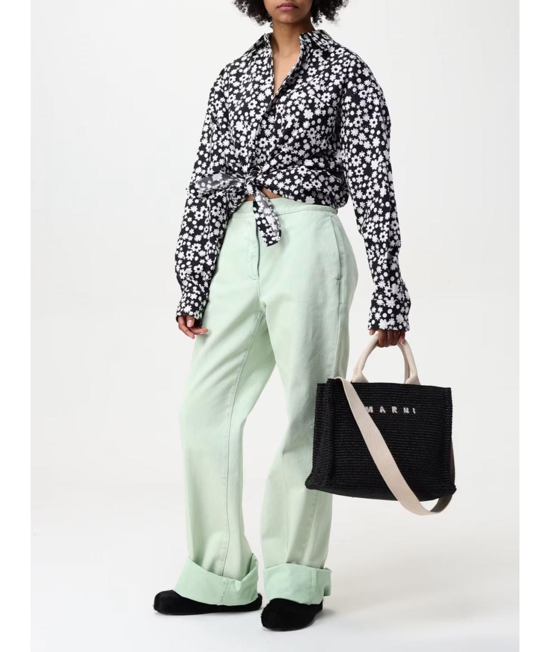 MARNI Черная пелетеная сумка тоут, фото 2