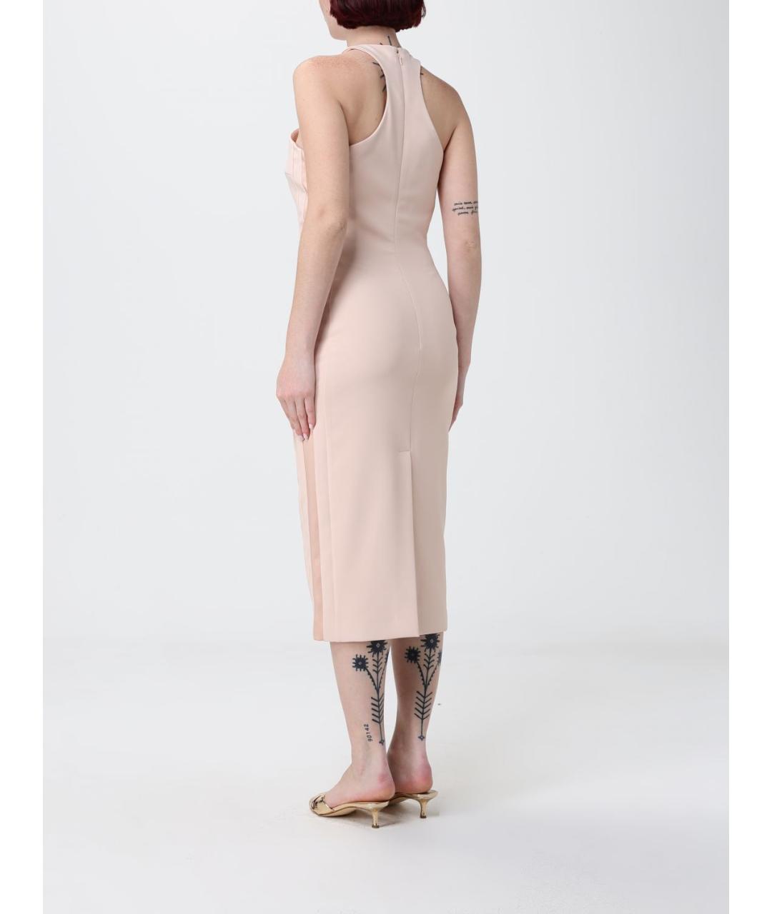 ELISABETTA FRANCHI Бежевое повседневное платье, фото 2