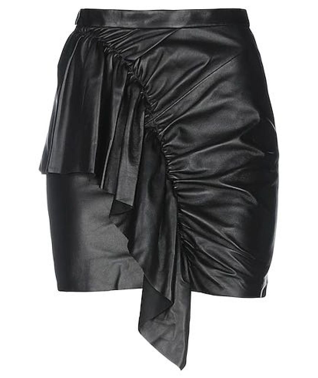 ISABEL MARANT Черная кожаная юбка мини, фото 1