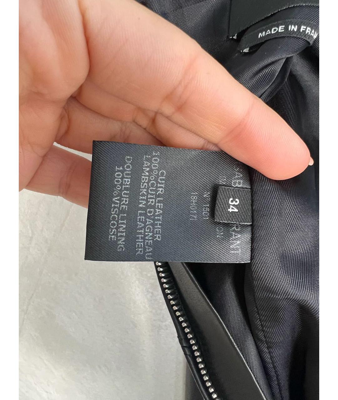 ISABEL MARANT Черная кожаная юбка мини, фото 5