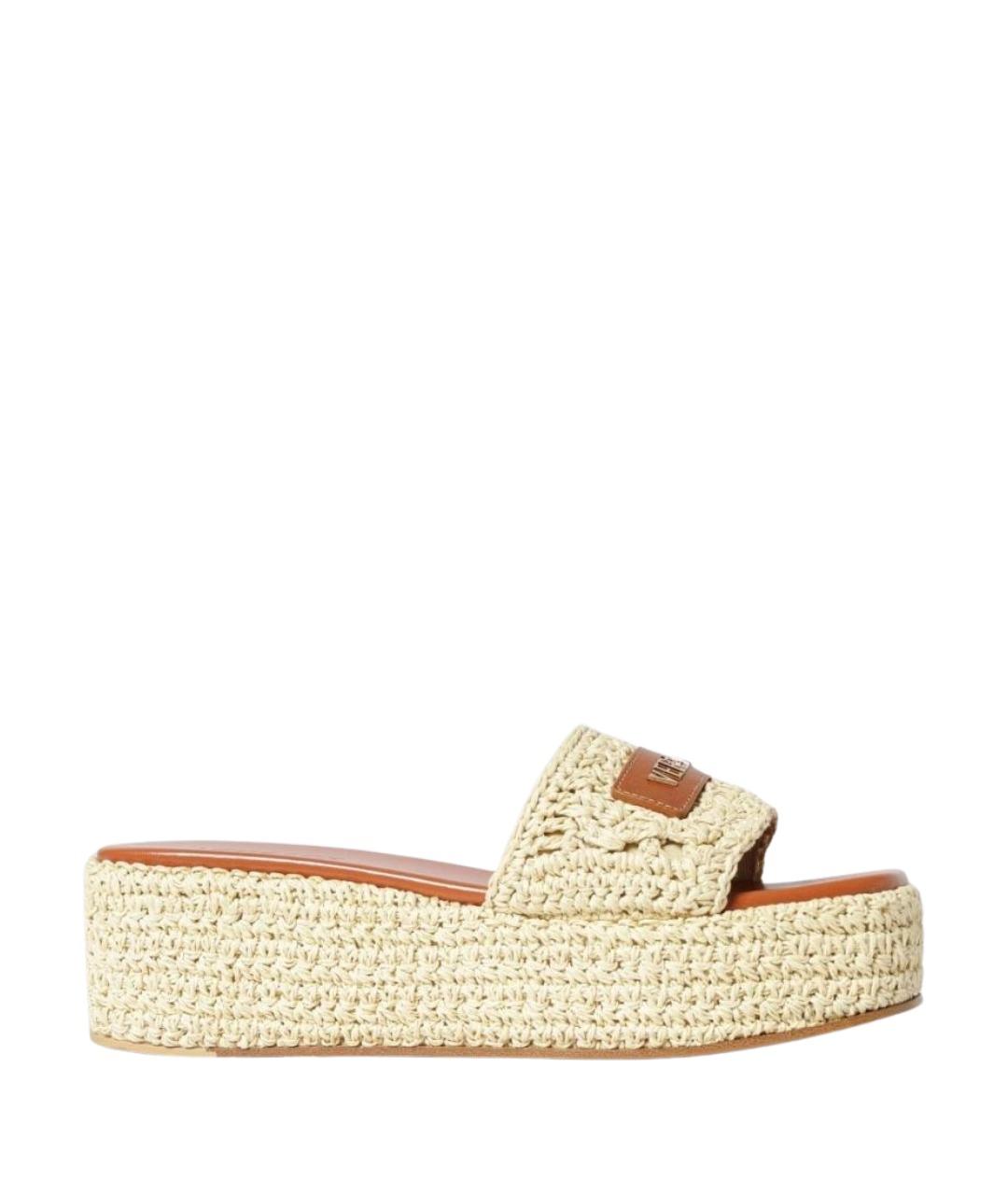 VERSACE Бежевые шлепанцы, фото 1