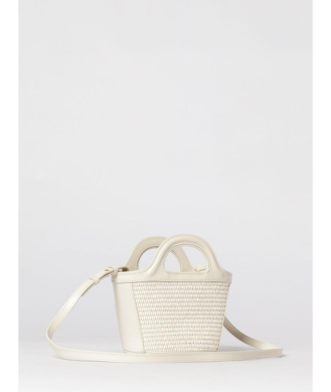 MARNI Белая пелетеная сумка с короткими ручками, фото 3