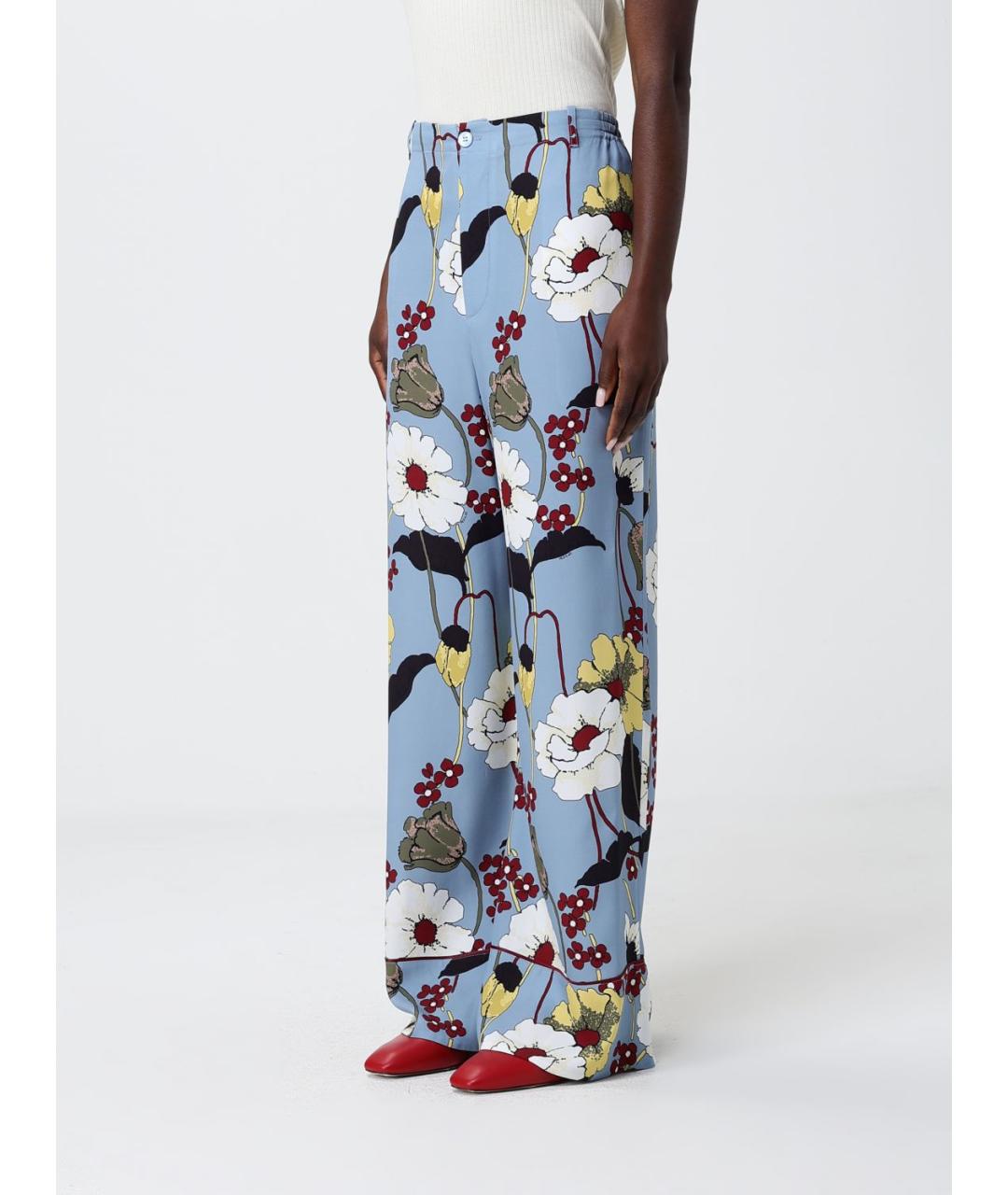 MARNI Мульти вискозные брюки широкие, фото 4