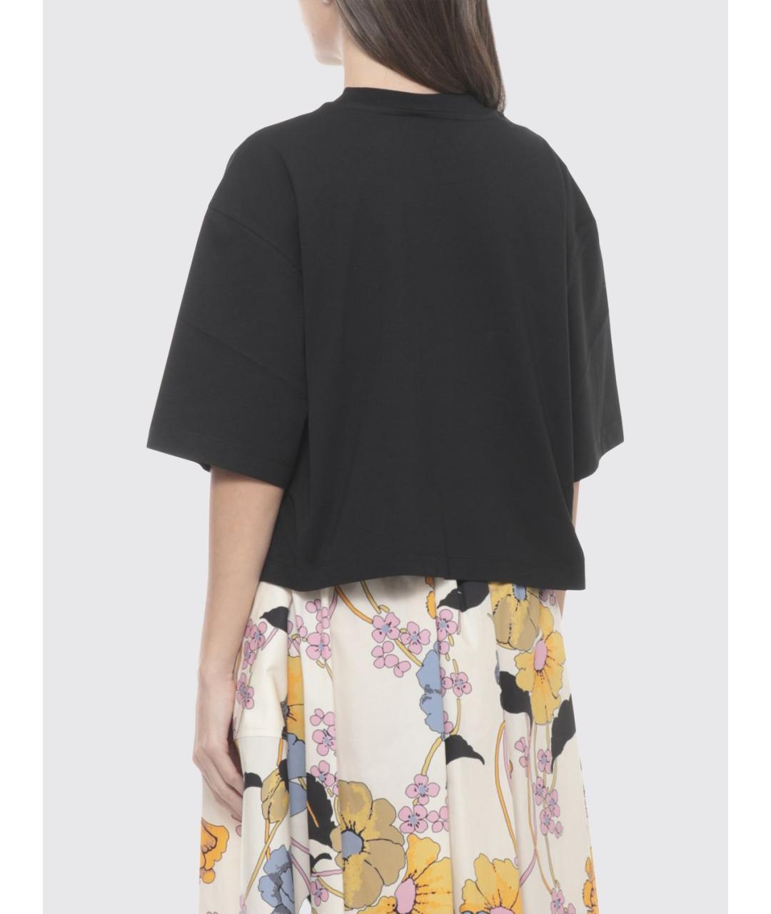 MARNI Черная хлопковая футболка, фото 3