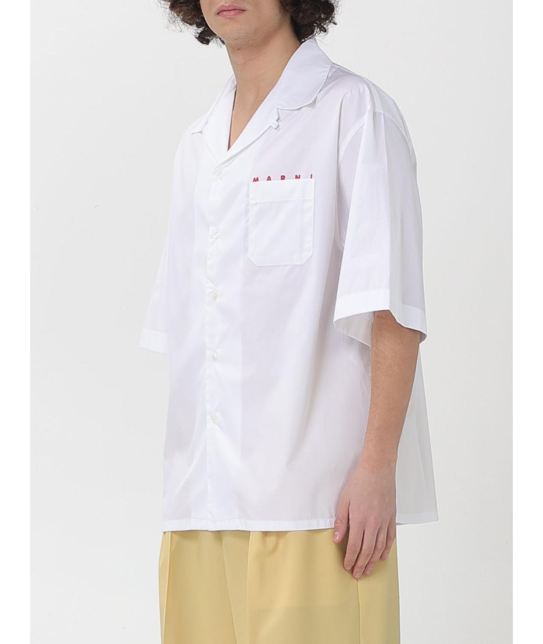 MARNI Белая хлопковая кэжуал рубашка, фото 4