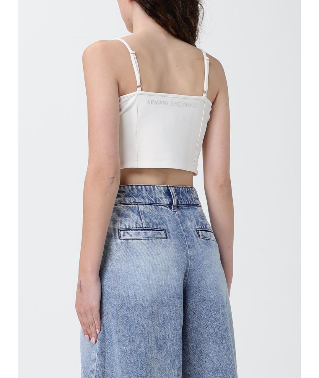 ARMANI EXCHANGE Белая полиамидовая майка, фото 2