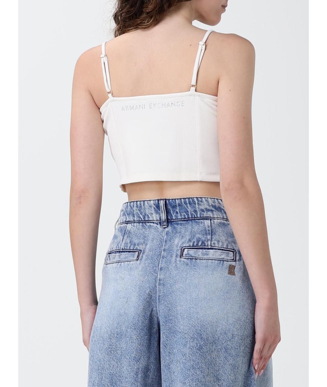 ARMANI EXCHANGE Белая полиамидовая майка, фото 3