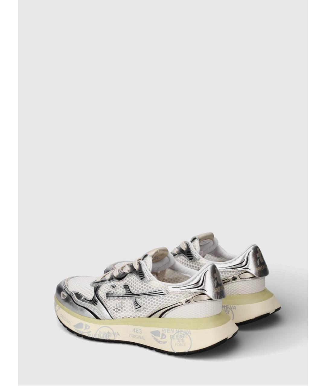 PREMIATA Серебряные текстильные кроссовки, фото 3