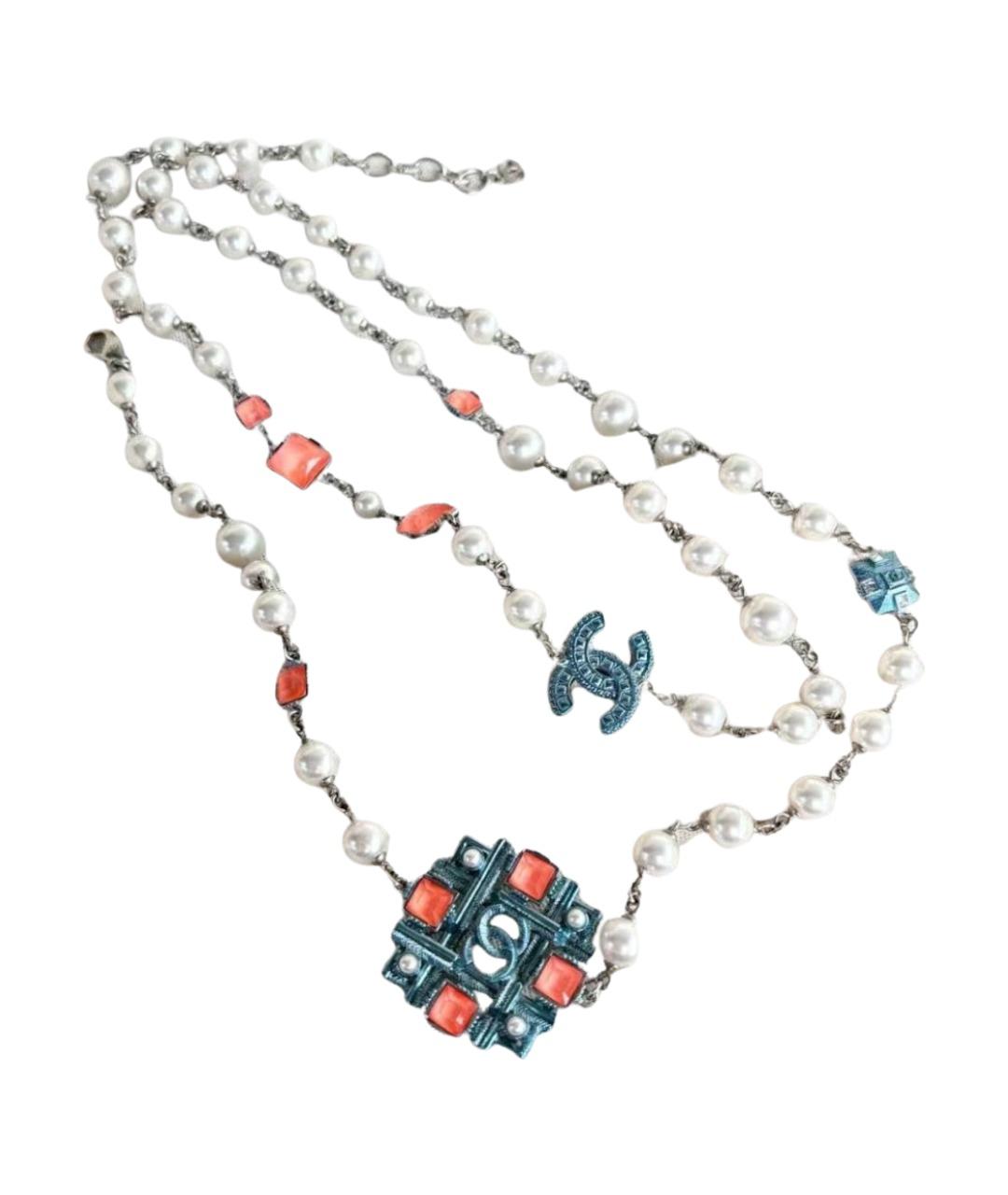 CHANEL Белое жемчужное колье, фото 1