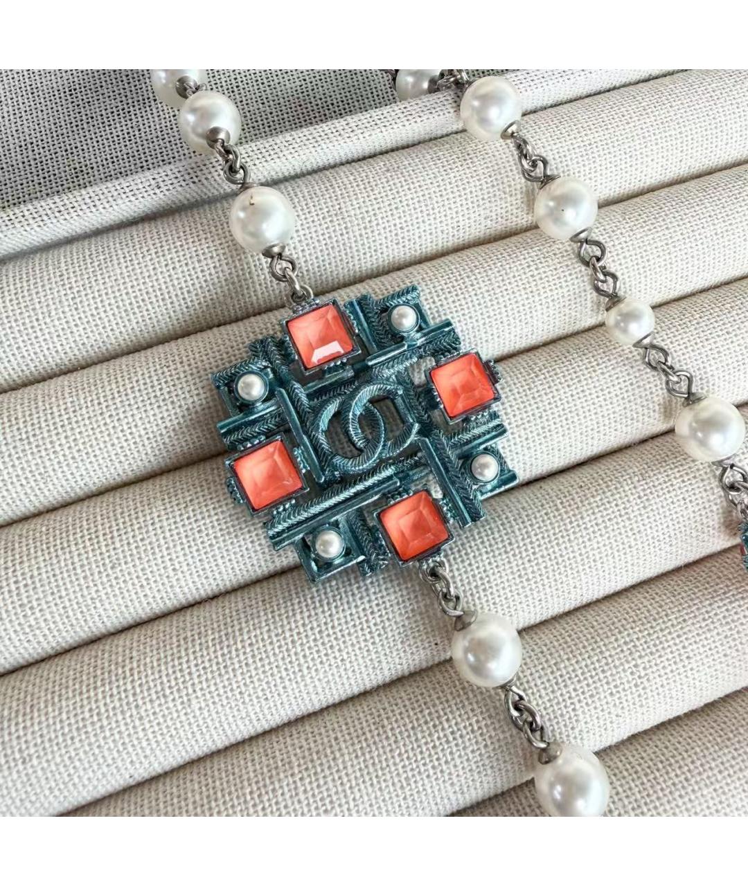 CHANEL Белое жемчужное колье, фото 4