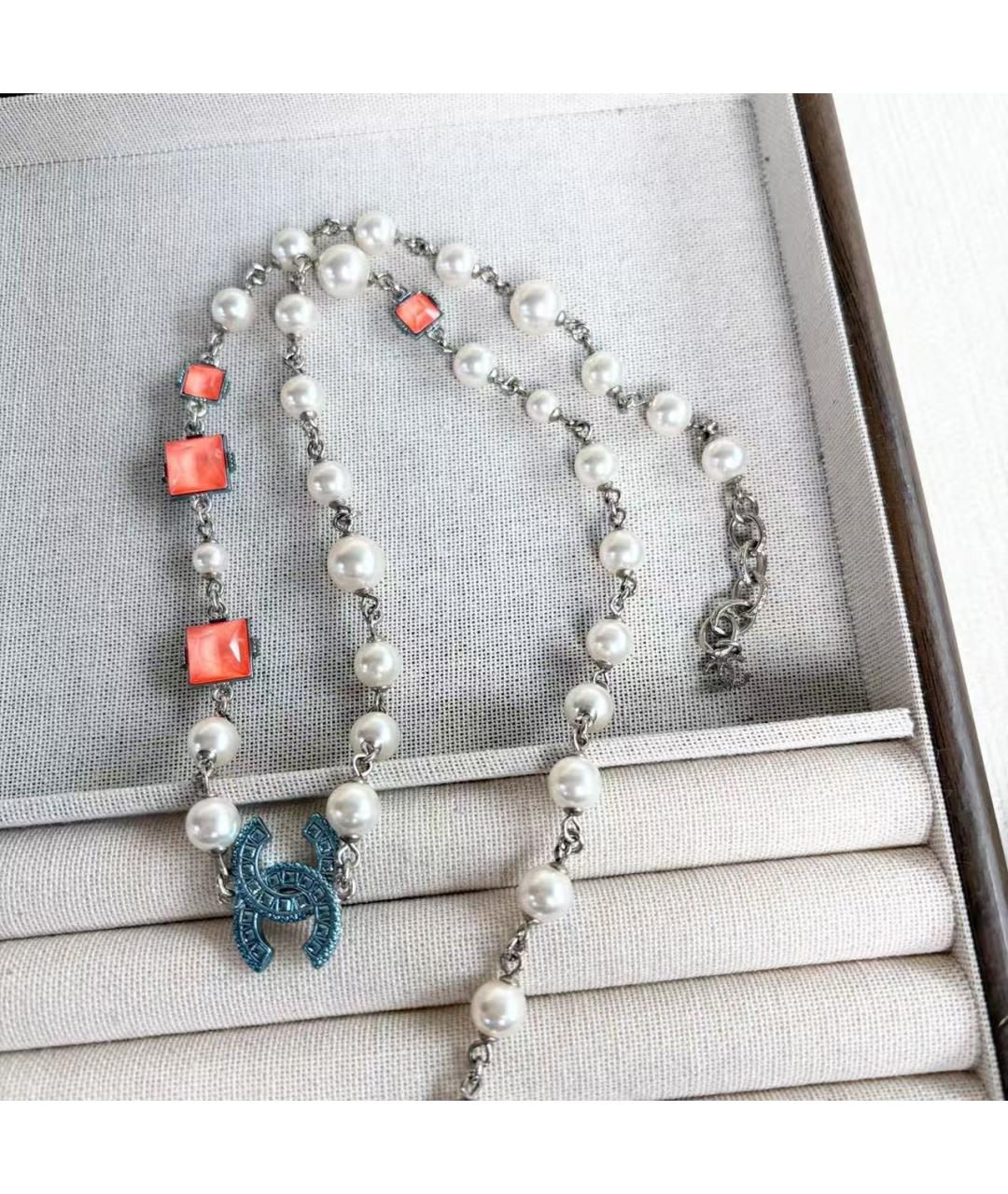 CHANEL Белое жемчужное колье, фото 2