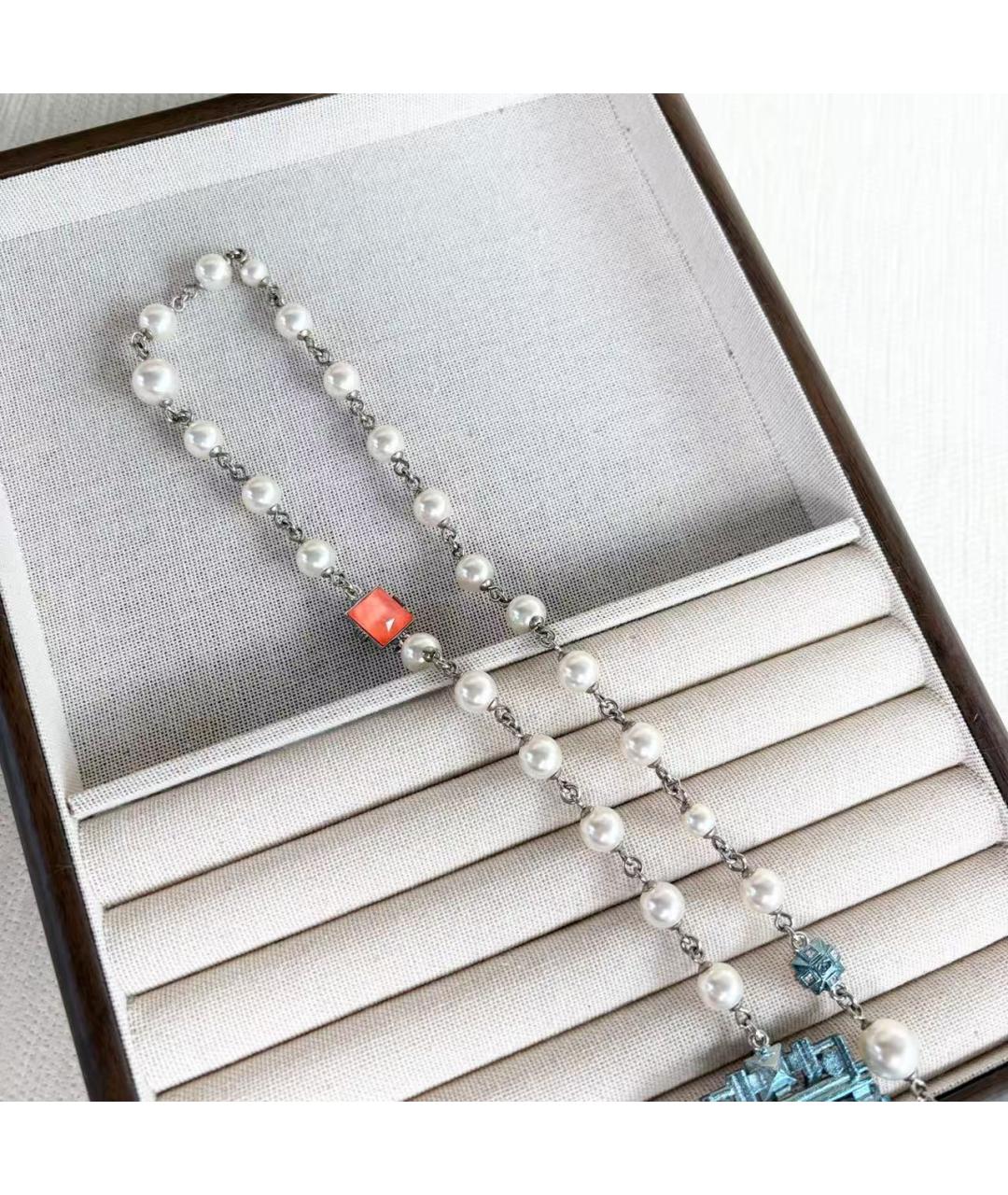 CHANEL Белое жемчужное колье, фото 3