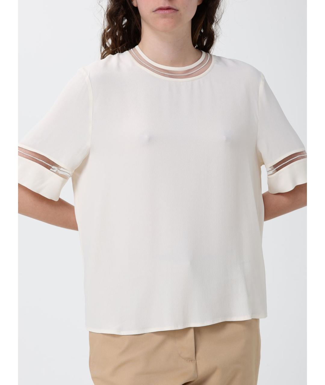 FABIANA FILIPPI Бежевая футболка, фото 3