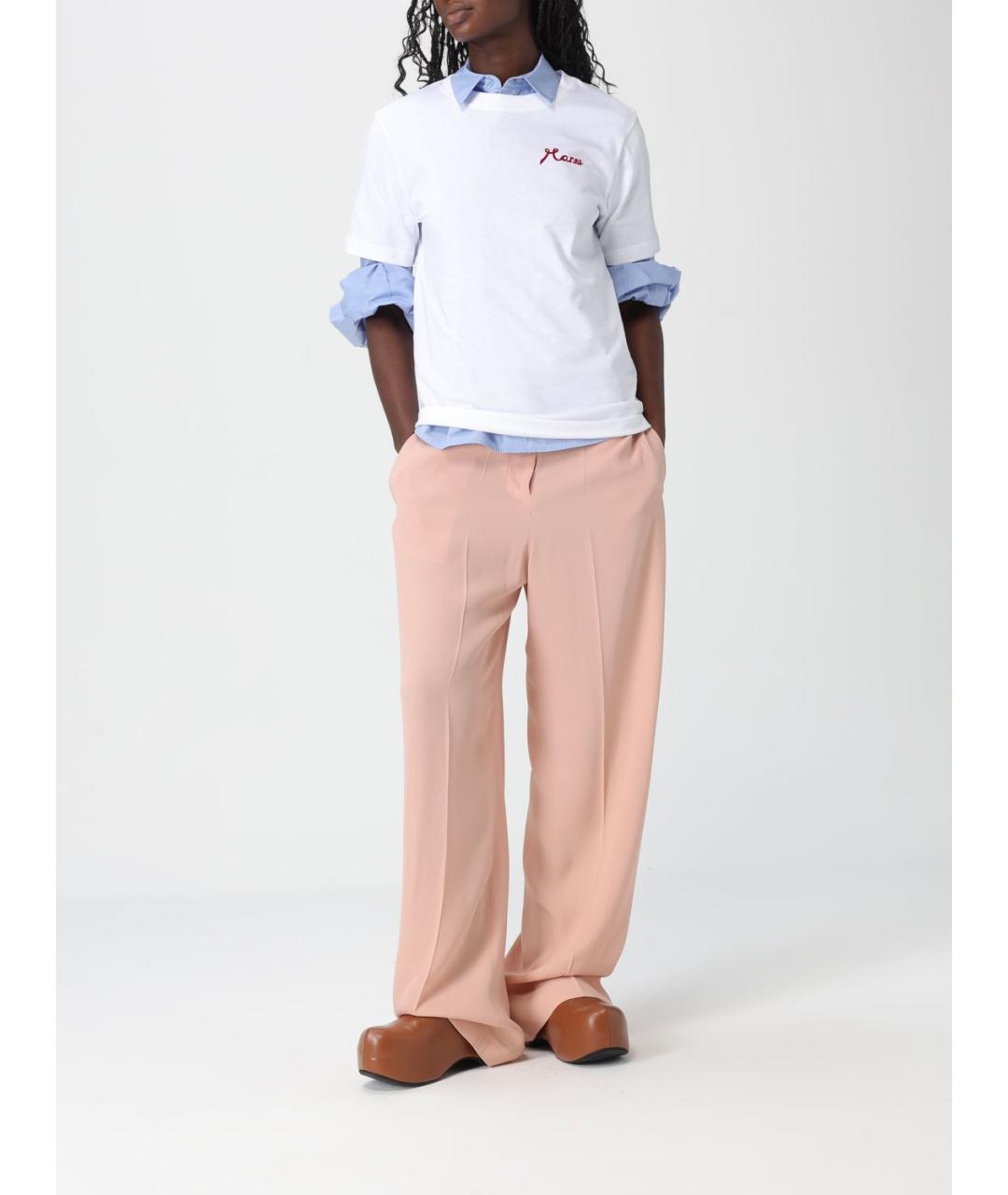 MARNI Белая хлопковая футболка, фото 2