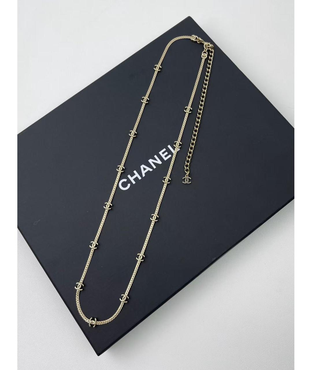 CHANEL Золотое металлическое колье, фото 4