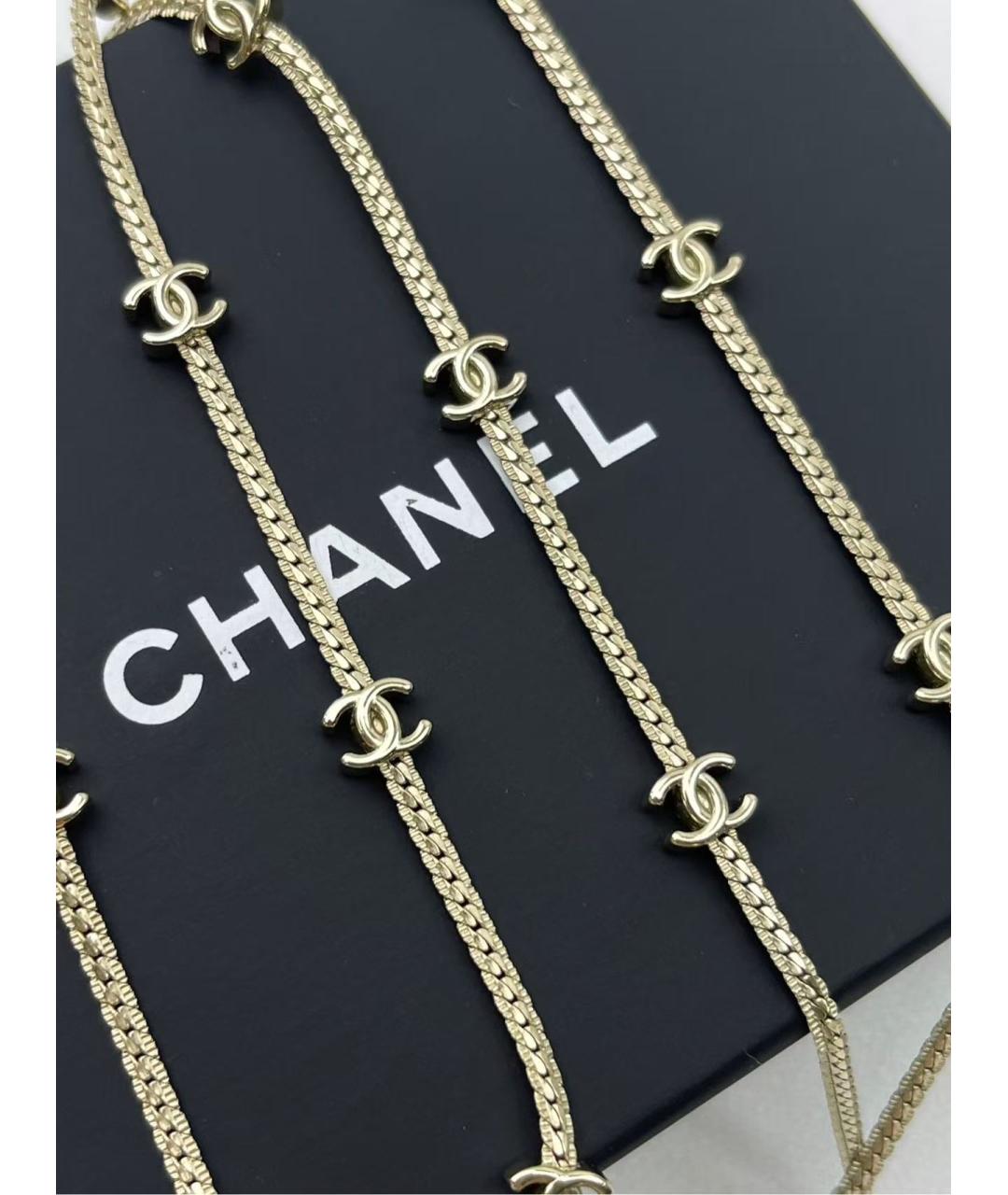 CHANEL Золотое металлическое колье, фото 3